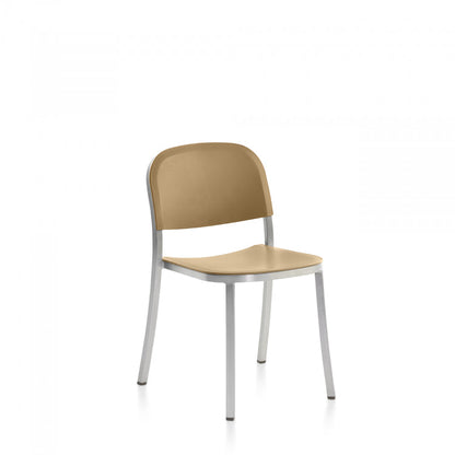 Chaise Emeco 1 Inch sable, cadre brossé