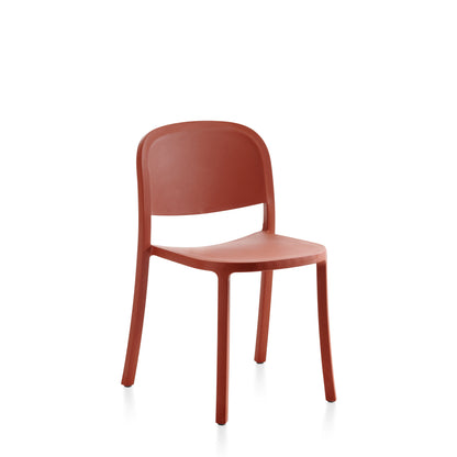 Chair Emeco 1 Inch Reclaimed orange stackable — polypropylène recycled — design Jasper Morrison | Antifer