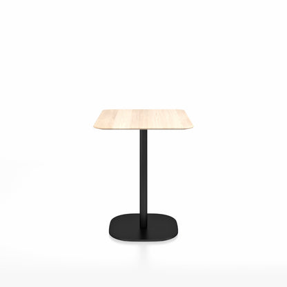 Table café 2 Inch base plaque Emeco — Rectangulaire 60 × 76 cm, plateau accoya, base noir thermolaqué | Antifer