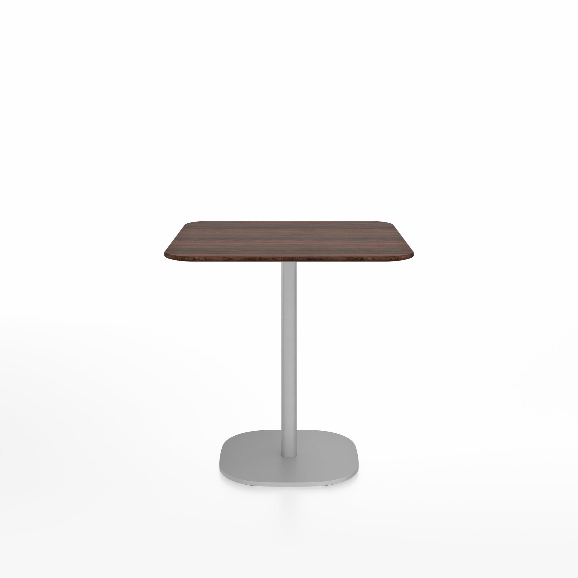 Table café Emeco 2 Inch base plate, plateau noyer