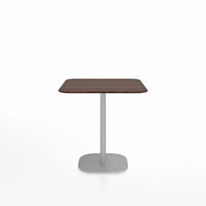 Table café Emeco 2 Inch base plate, plateau noyer