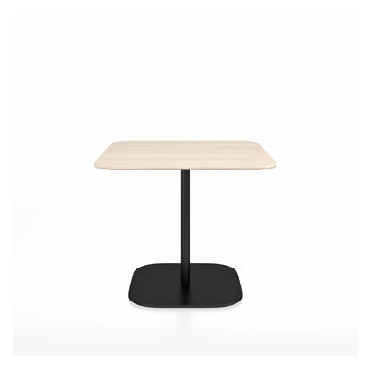 Table café 2 Inch base plaque Emeco — Carrée 91 cm, plateau frêne, base noir thermolaqué | Antifer