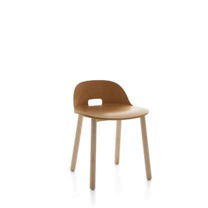 Chaise Emeco Alfi, dossier bas, frêne naturel, sable