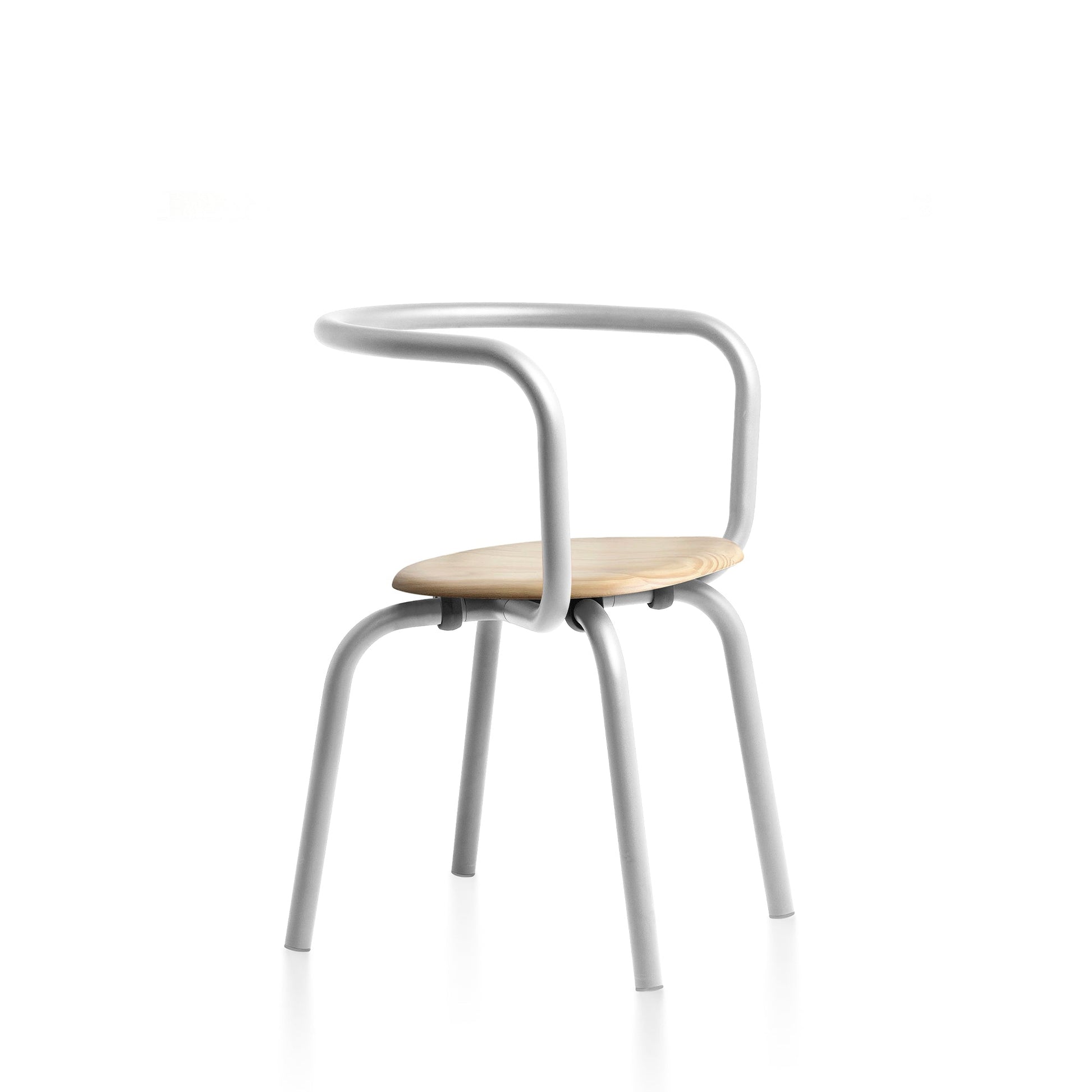 Chaise Emeco Parrish, cadre clair, assise Accoya extérieur