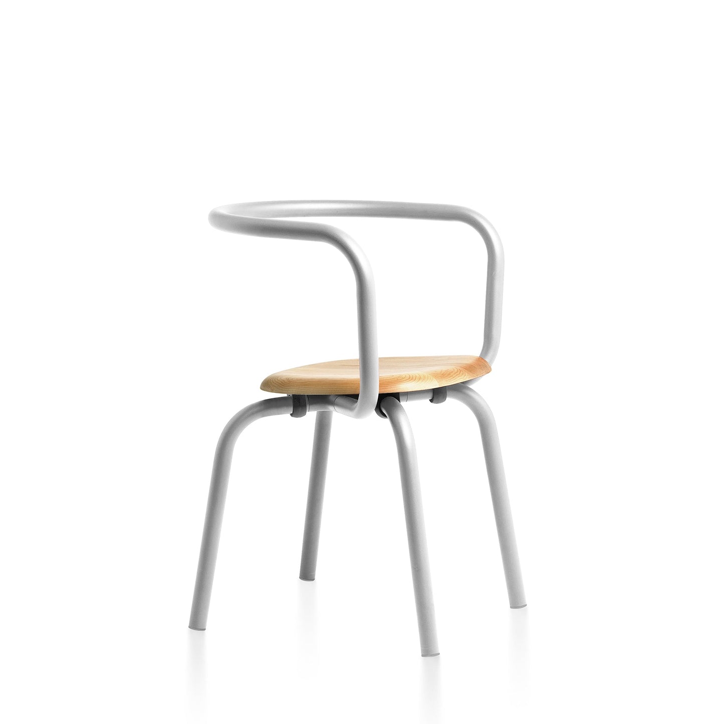 Chaise Emeco Parrish, cadre clair, assise érable