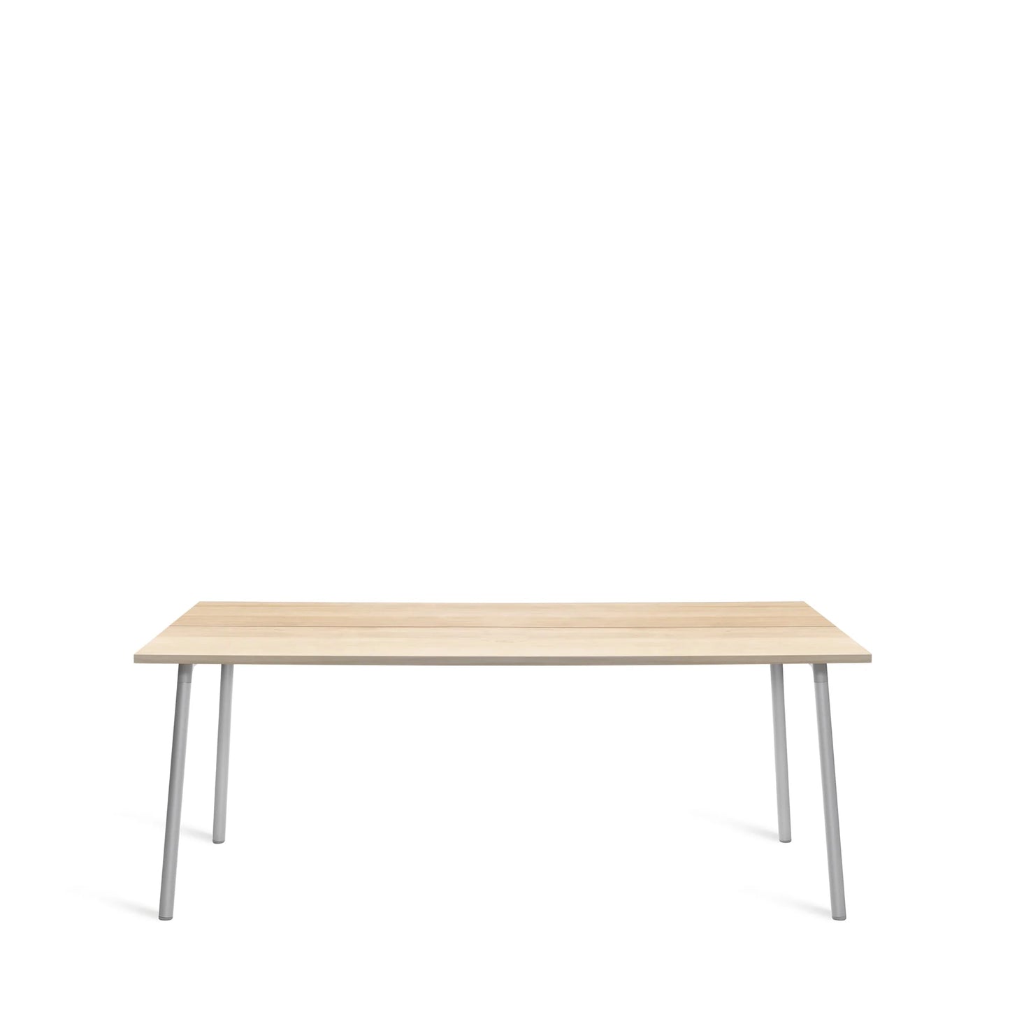 Table rectangulaire Run Emeco en frêne naturel design épuré pieds aluminium anodisé
