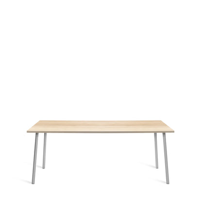 Table rectangulaire Run Emeco en frêne naturel design épuré pieds aluminium anodisé