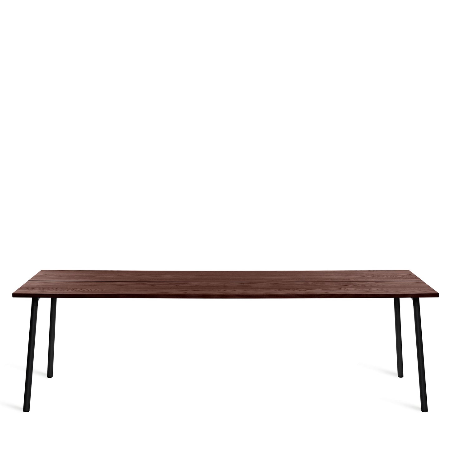 Table Emeco Run 244cm — Noyer, cadre noir