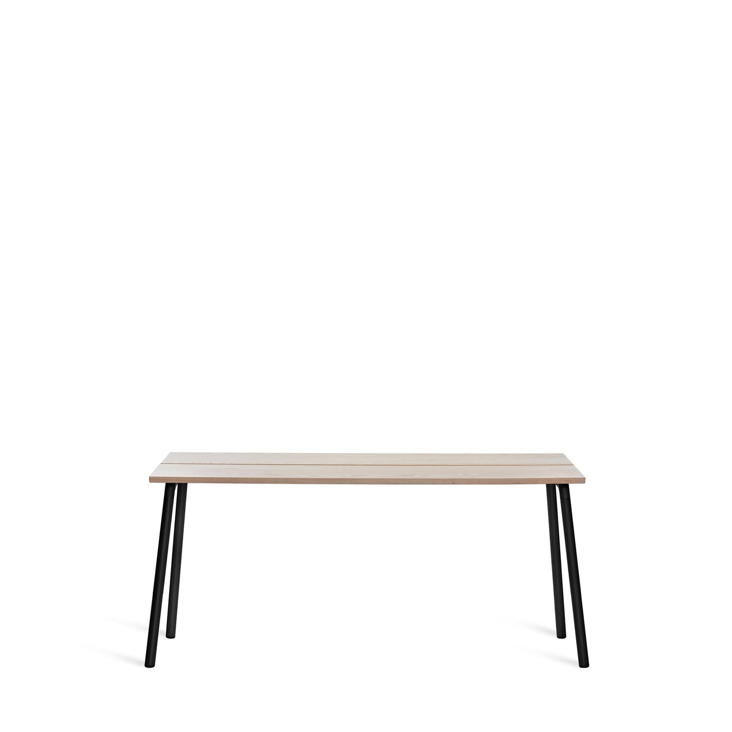 Run Side Table 168cm — Frêne, cadre noir