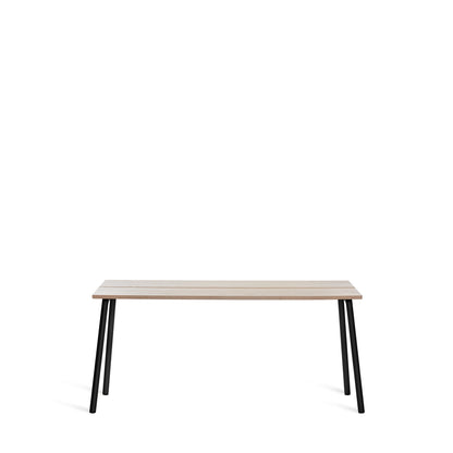 Run Side Table 168cm — Frêne, cadre noir
