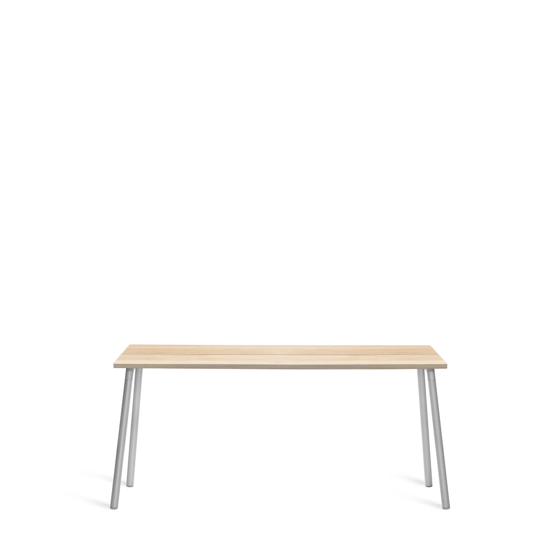 Desk Run Emeco 168 cm tabletop noyer and structure aluminum — catalog view — design Sam Hecht & Kim Colin | Antifer