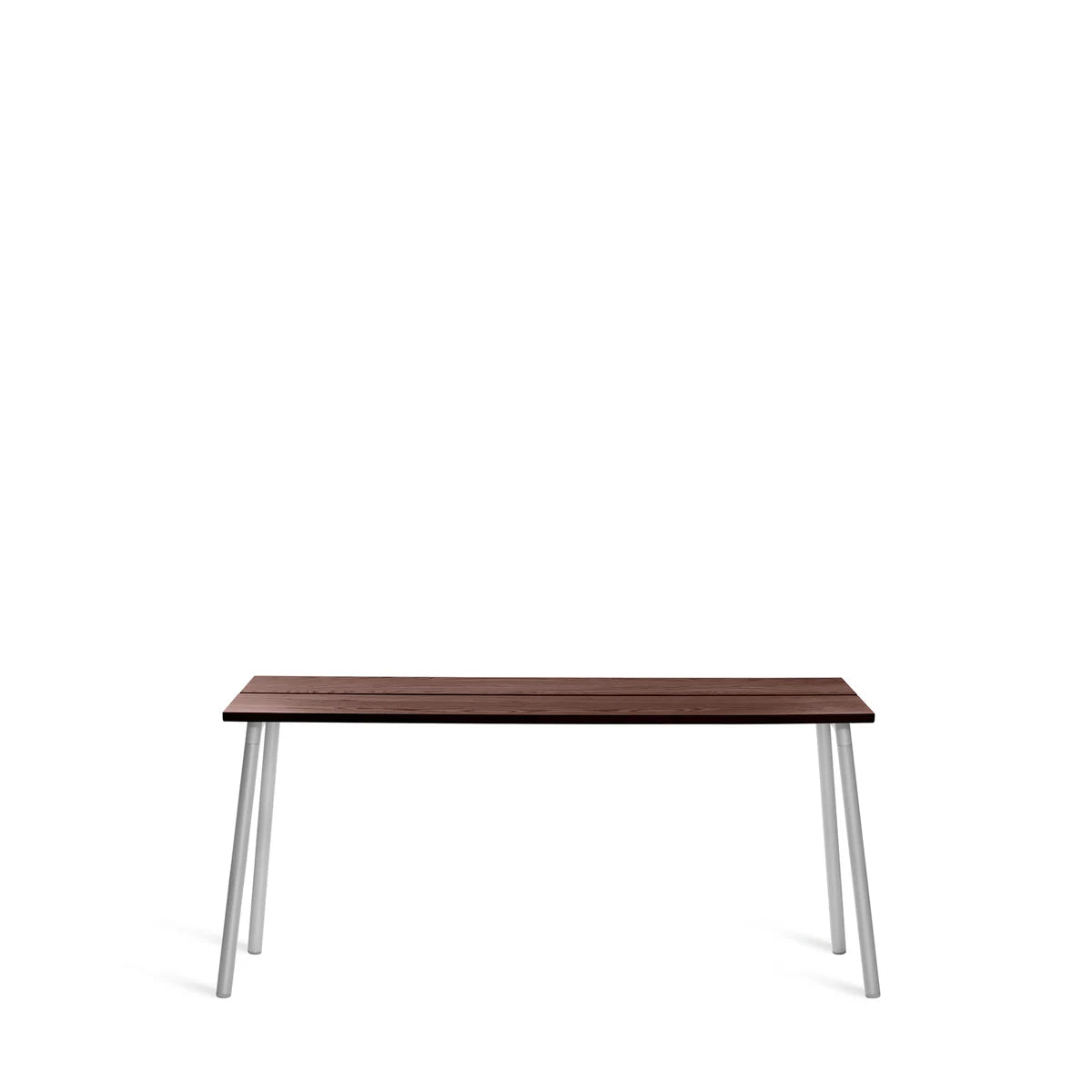 Desk Run Emeco 168 cm tabletop accoya pour extérieur and aluminum — catalog view — design Sam Hecht & Kim Colin | Antifer