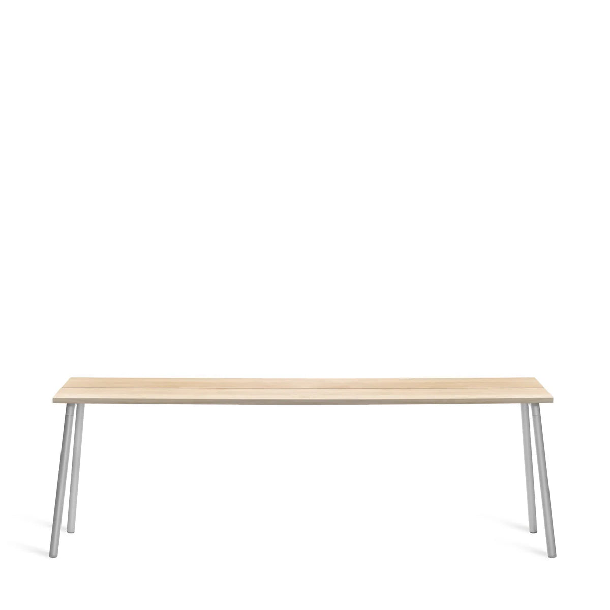 Desk Run Emeco 229 cm tabletop accoya pour extérieur and aluminum — catalog view — design Sam Hecht & Kim Colin | Antifer