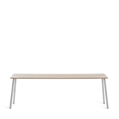Run Side Table 229cm — Frêne, cadre aluminium