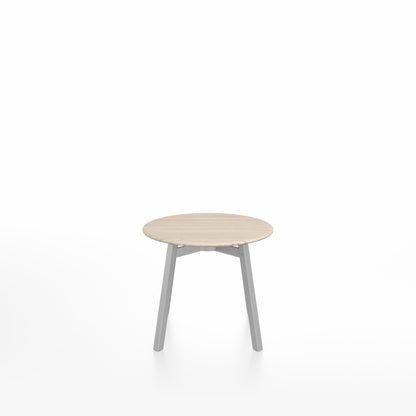 Table basse Emeco SU, plateau frêne, base anodisé clair