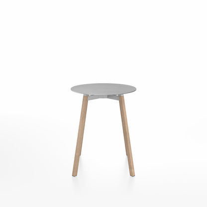 Table SU Café ronde piètement chêne massif, Emeco