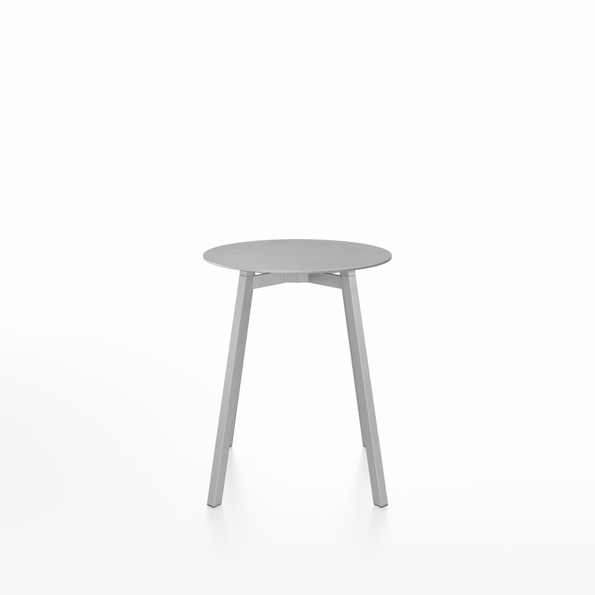 Table SU Café ronde piètement aluminium, Emeco