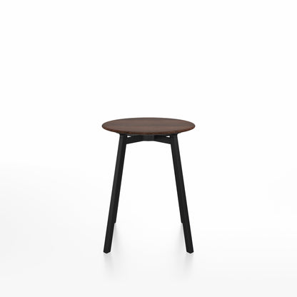 Table SU Café — Noyer, cadre noir