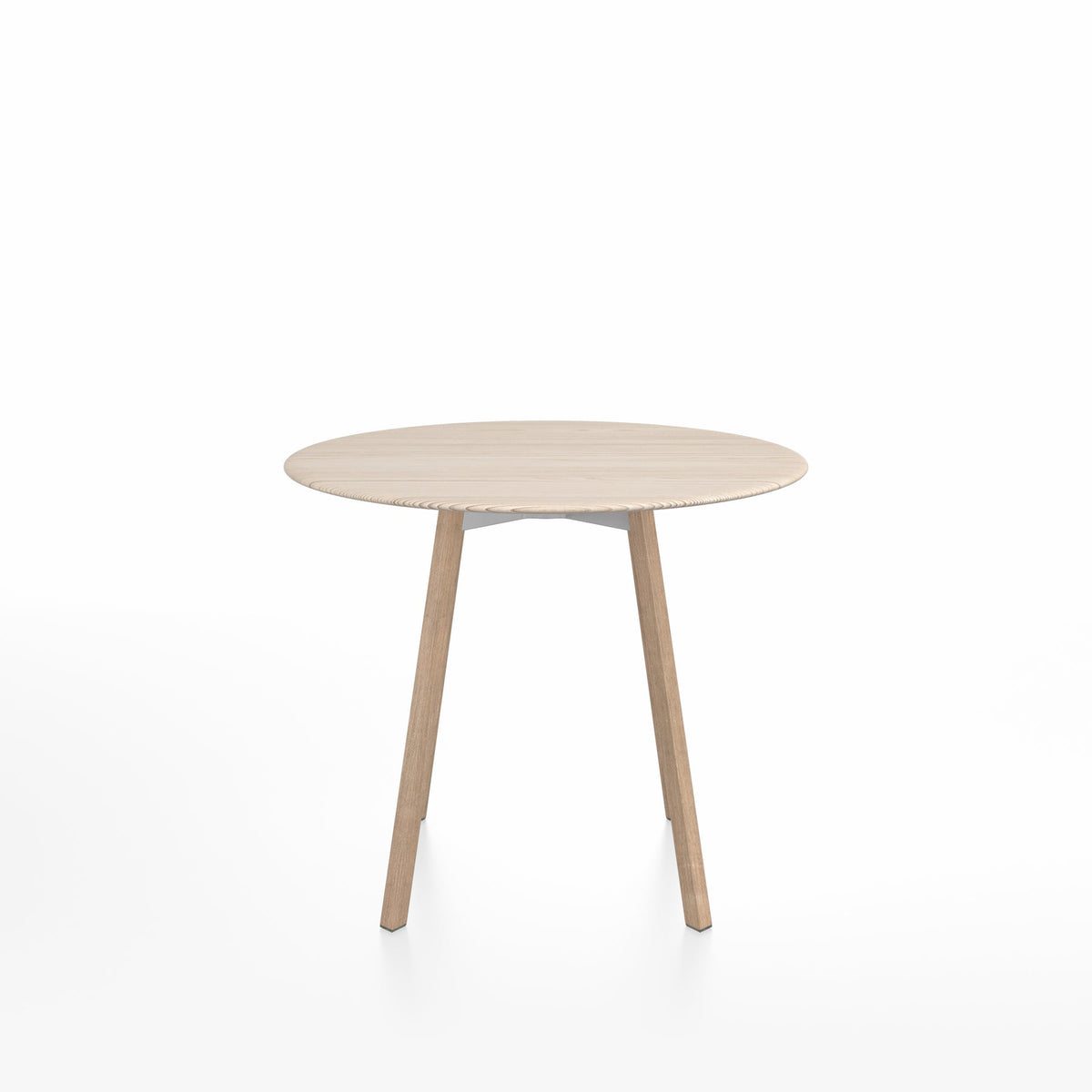 SU Café table 90 cm, chêne massif, plateau frêne