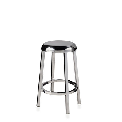 Tabouret Za comptoir 63,5 cm, aluminium poli à la main — Emeco | Antifer