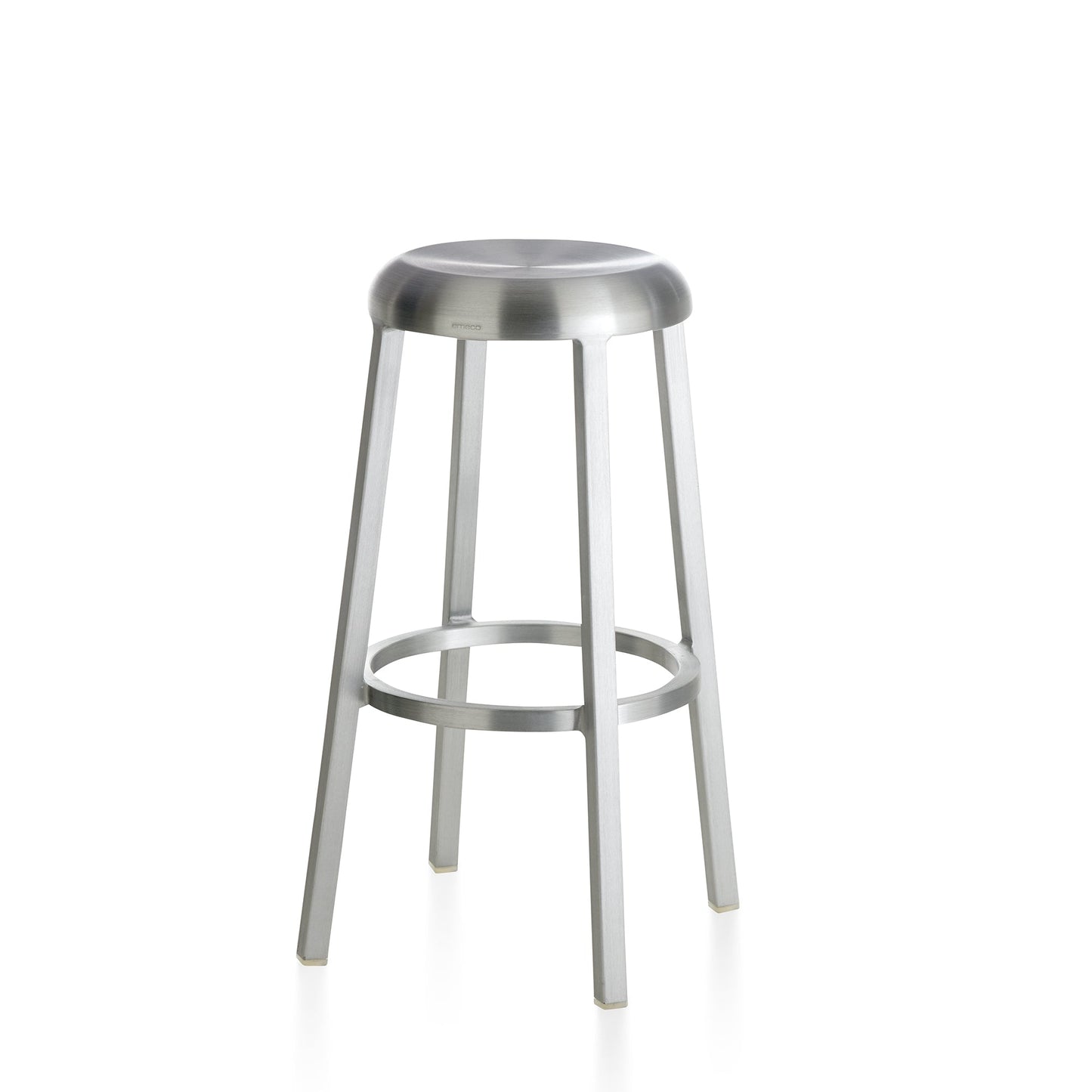 Tabouret Za bar 76 cm, aluminium brossé à la main — Emeco | Antifer