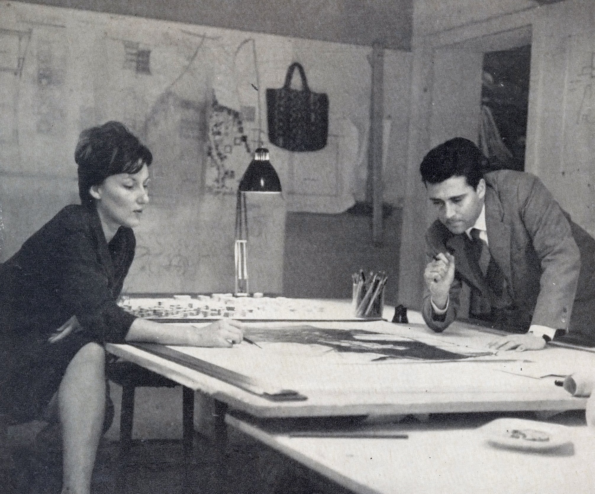 Stagi/Leonardi Italian design chair from the 60s — organic counterpoint in a loft interior