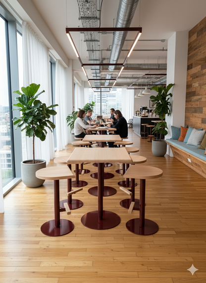 Tabouret ajustable Camarade en hêtre et acier bureau