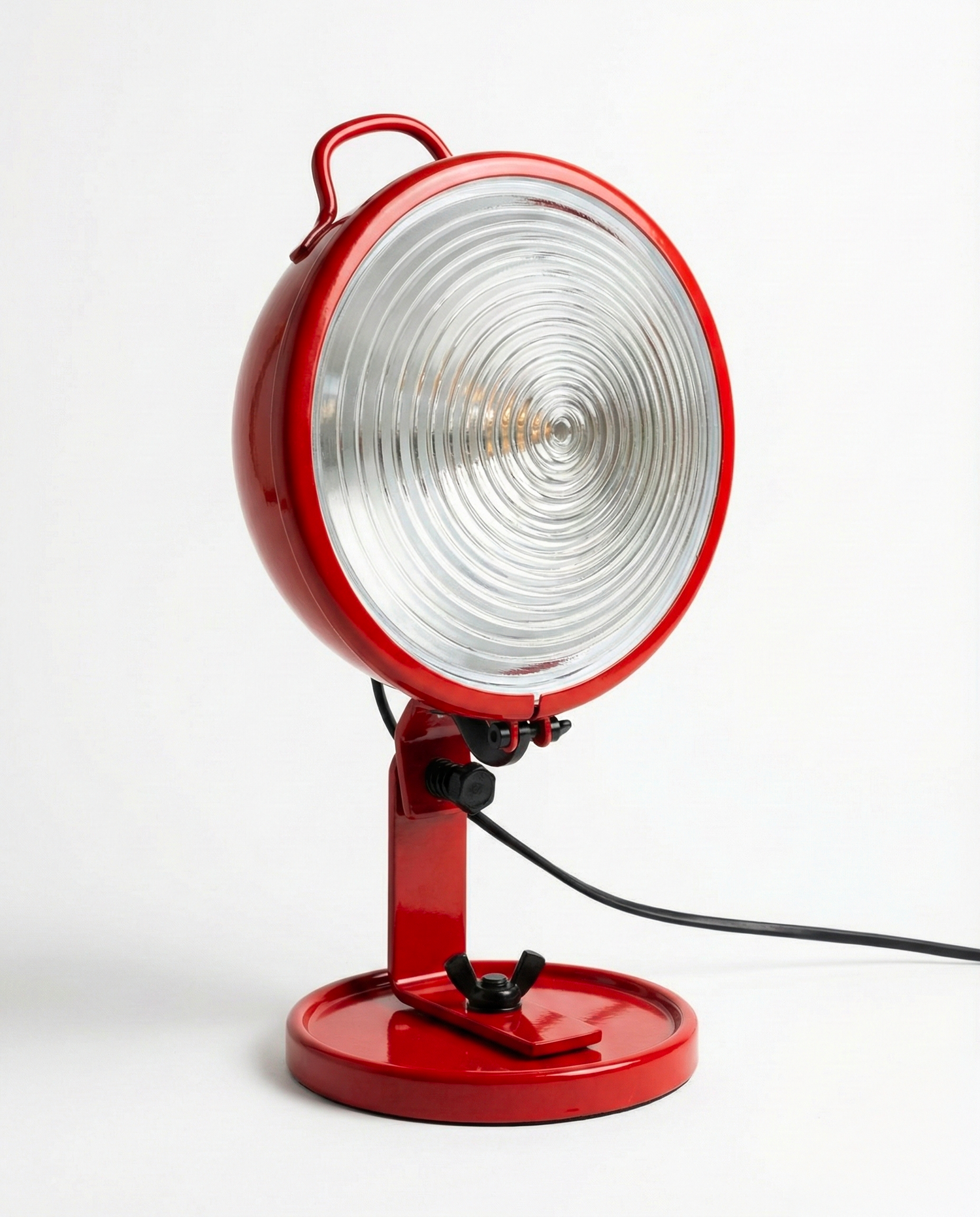 Lampe Jeep rouge packshot sur fond blanc
