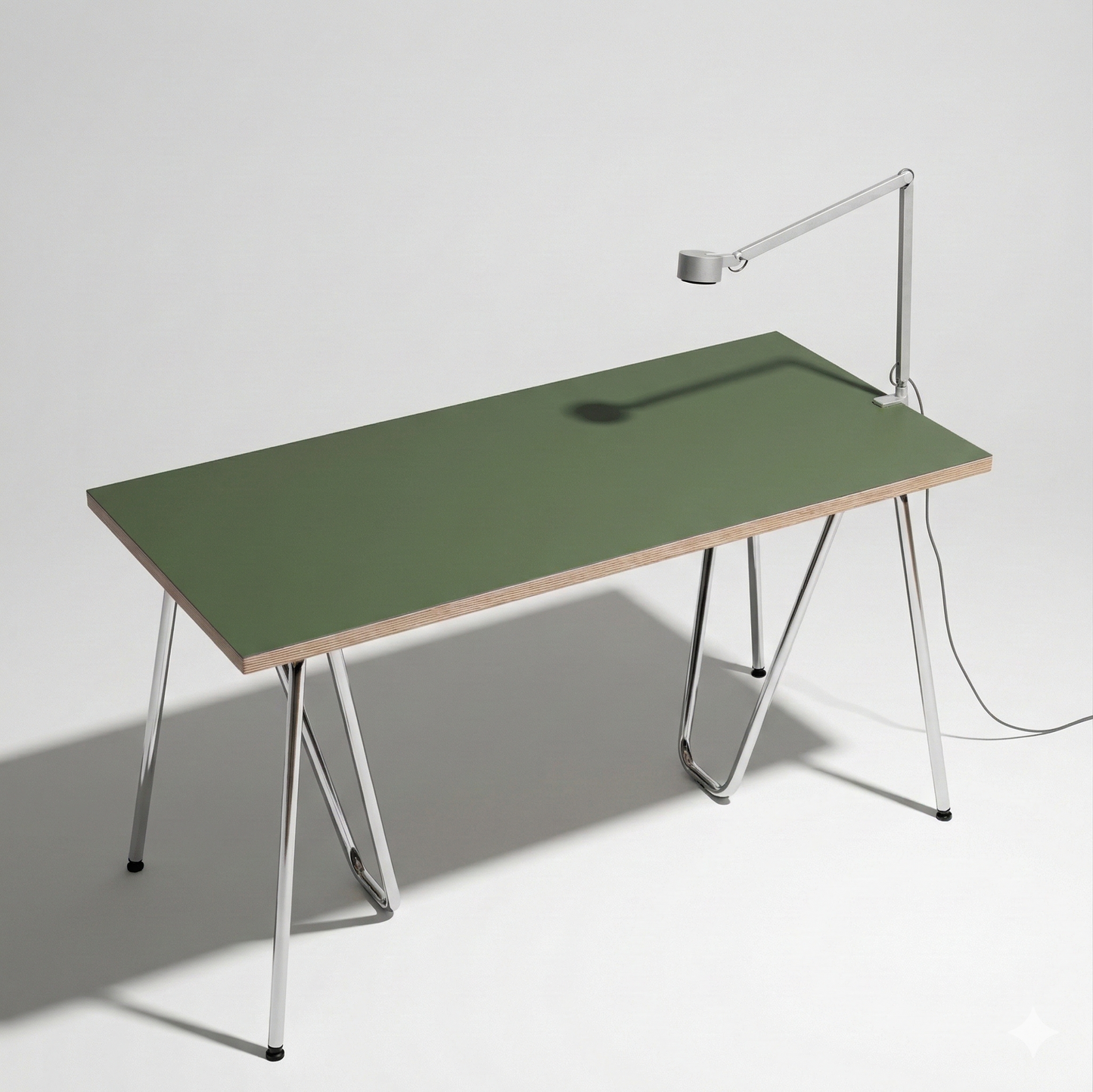 Tabletop linoleum Olive 140 cm — linoleum Modulor made to measure, color olive green | Antifer