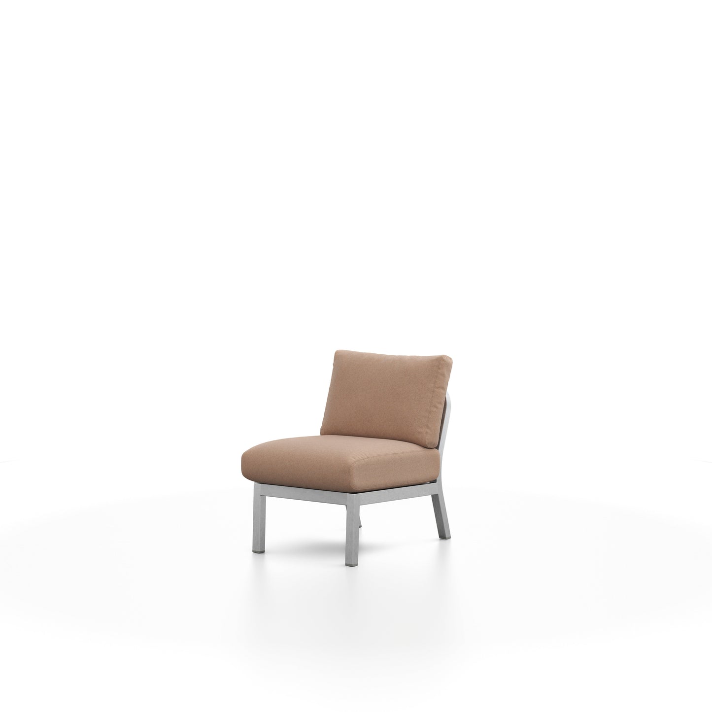 Chaise lounge Navy Lounge Emeco, cadre aluminium brossé, tissu Kvadrat