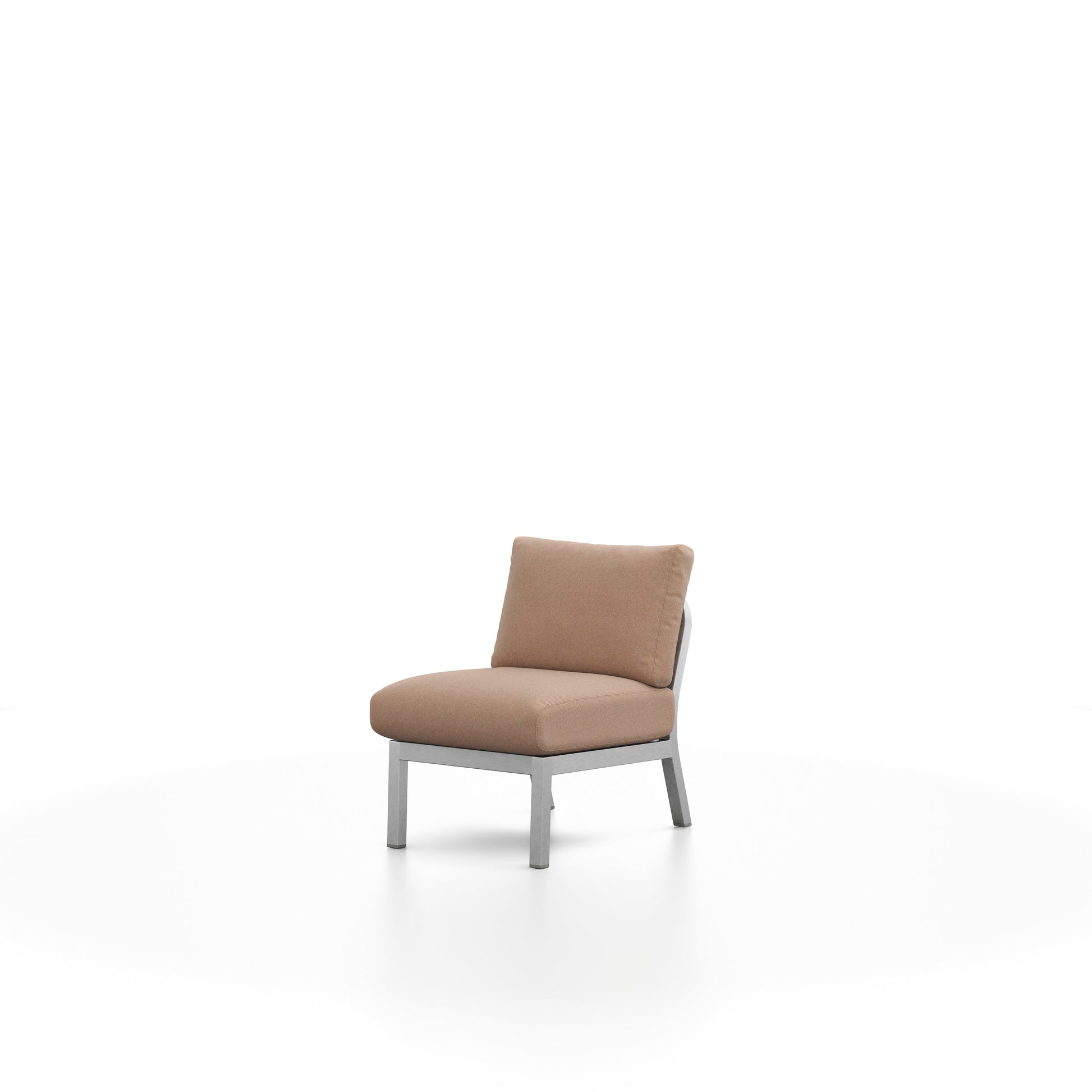 Chaise lounge Navy Lounge Emeco, cadre aluminium brossé, tissu Kvadrat