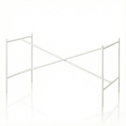 Piétement de table E2 classique type architecte en acier couleur blanche