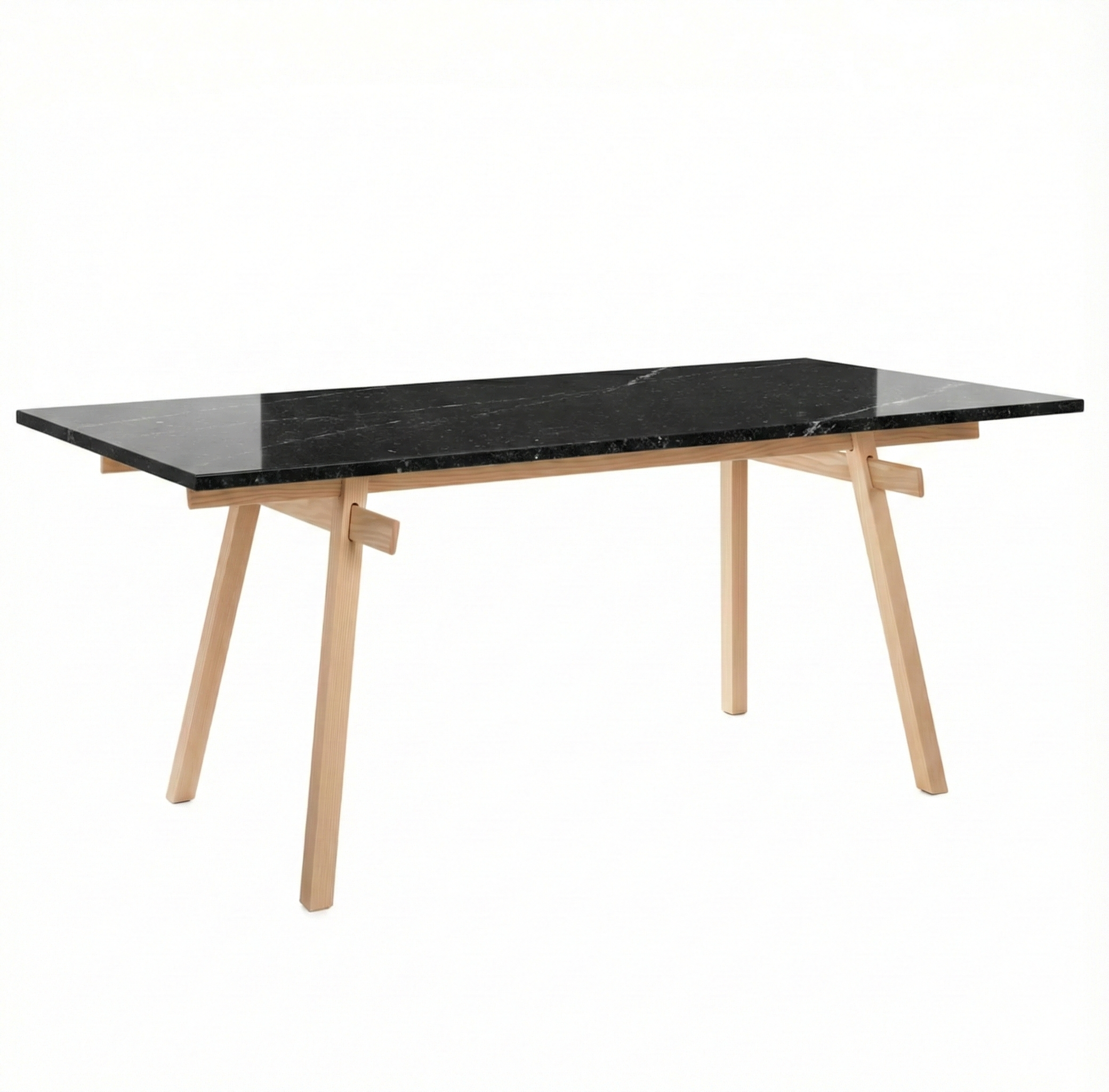 Stand base with black granite top — modular design table for contemporary interior