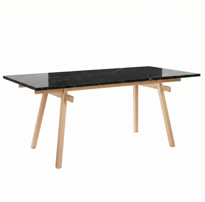 Pietement stand avec plateau granit noir vue 3 4