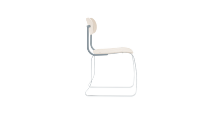 Chaise Iron Rite acier & bois de côté