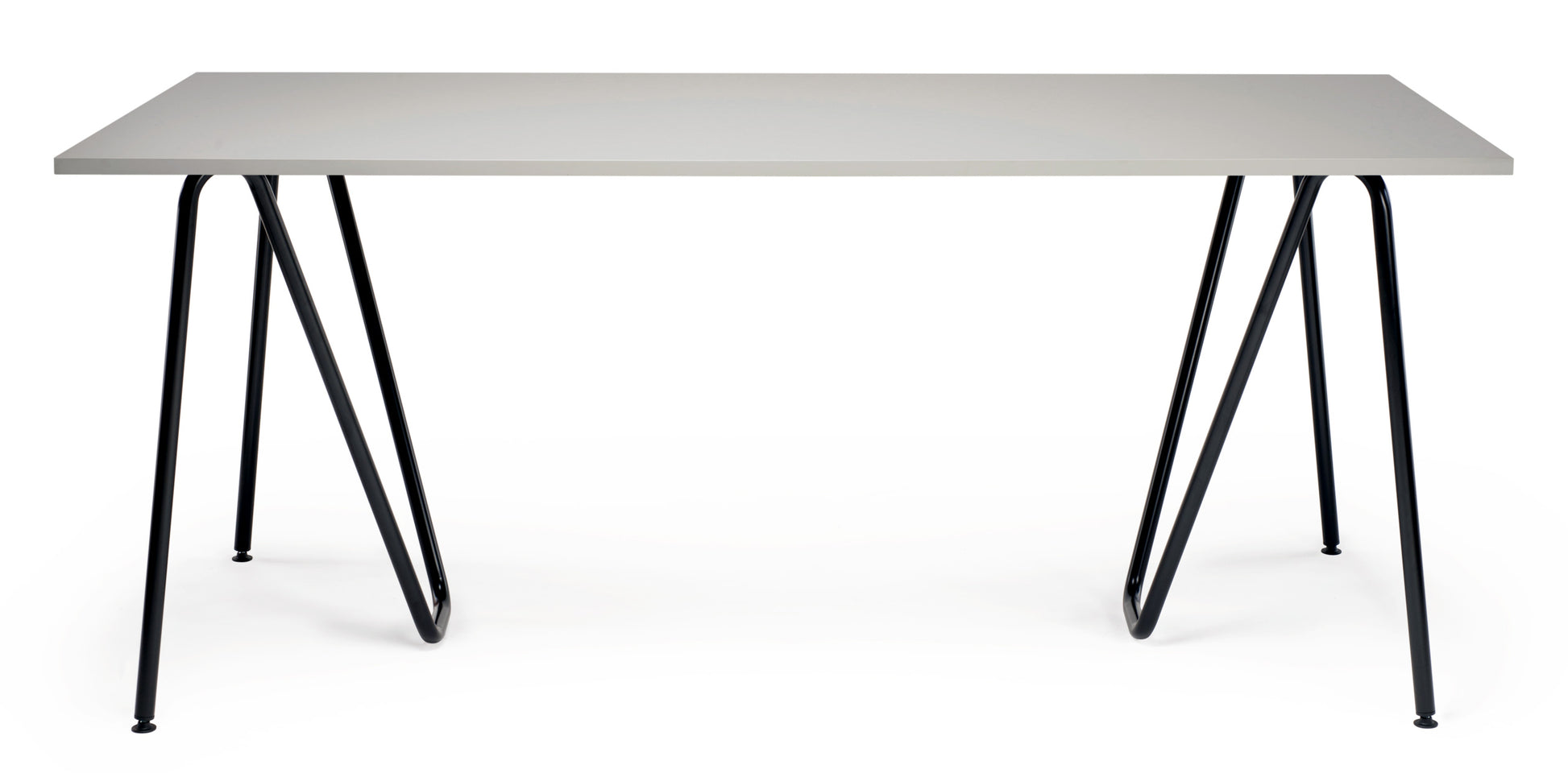 Paire de tréteaux Sinus en acier courbé design minimaliste couleur noire