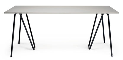 Paire de tréteaux Sinus en acier courbé design minimaliste couleur noire