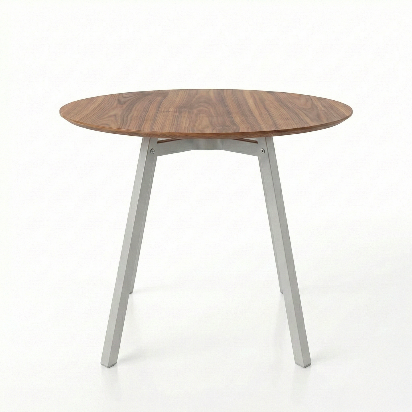 Table de café Su Emeco design Nendo. Plateau noyer & pieds en aluminium