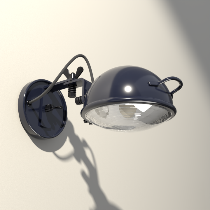Applique Jeep bleu nuit RAL 5004 — design Cesare Leonardi & Franca Stagi | Antifer