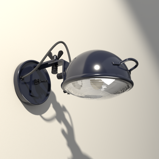 Applique Jeep bleu nuit RAL 5004 — design Cesare Leonardi & Franca Stagi | Antifer