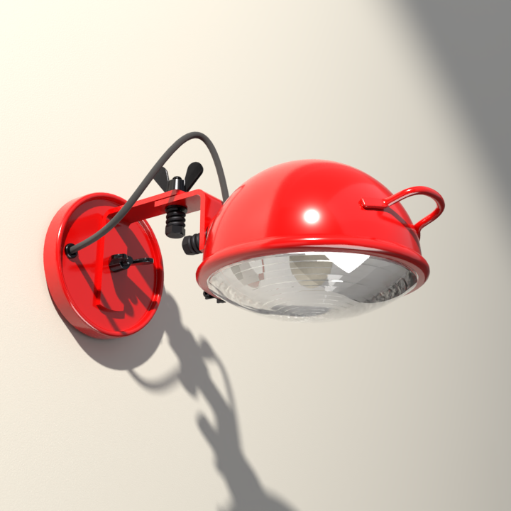 Applique Jeep rouge — design Cesare Leonardi & Franca Stagi | Antifer