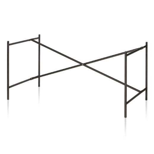 Leg of table steel E2 olive green side view — minimalist design | Antifer