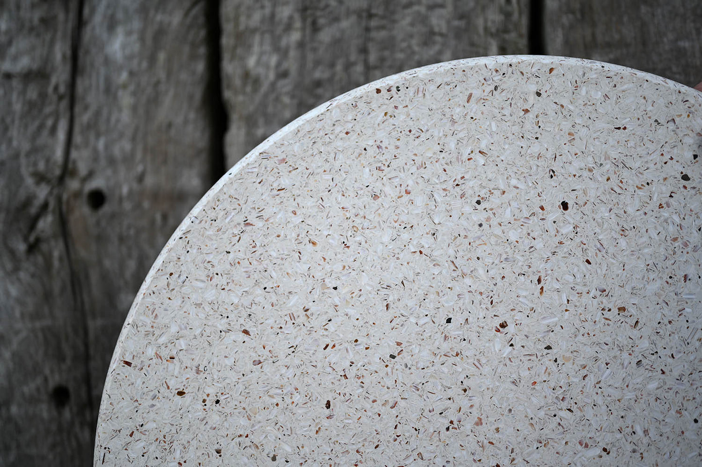 Plateau de Table Terrazzo Marin - Coquillages Recyclés Ostrea