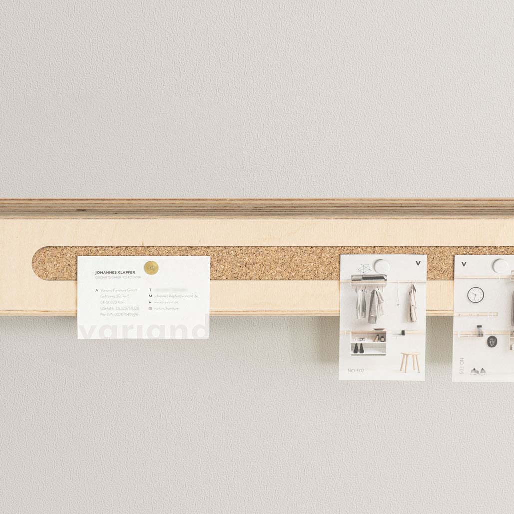 Rail mural Variand V02 with bande à épingles — bouleau — design Variand | Antifer