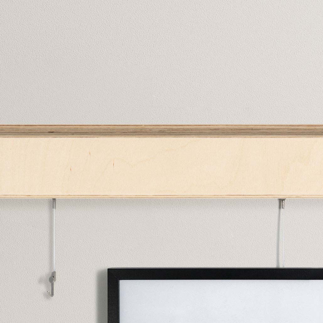 Rail mural Variand V03 with cimaise — bouleau — design Variand | Antifer
