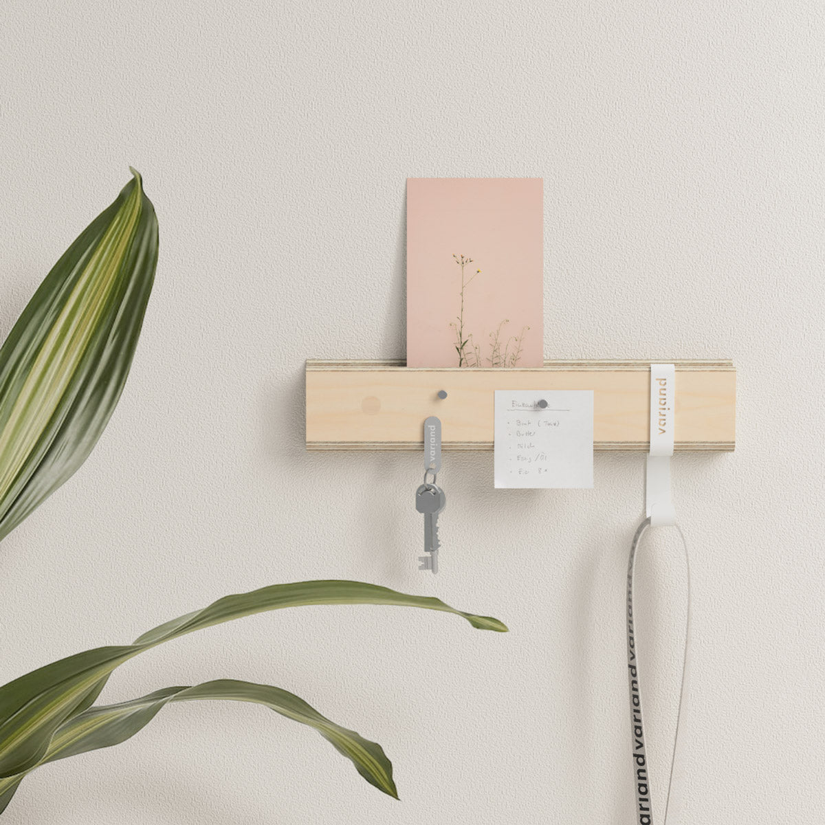 Variand V04 wall rail with magnets 33 cm — birch — Variand design | Antifer