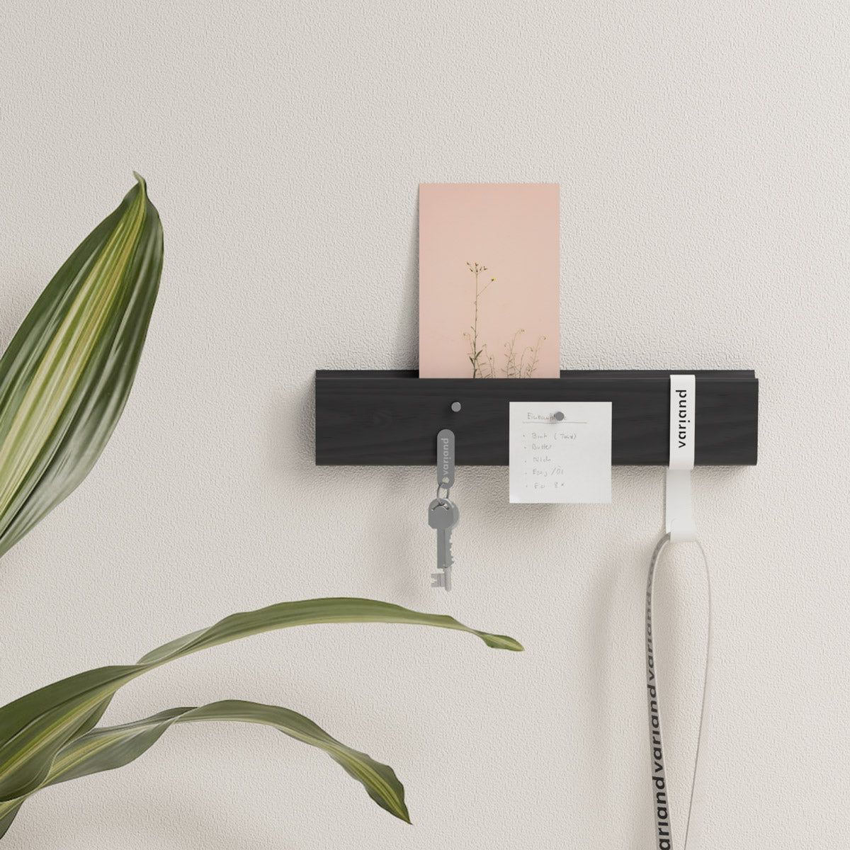 Variand V04 wall rail with magnets 33 cm — black — Variand design | Antifer