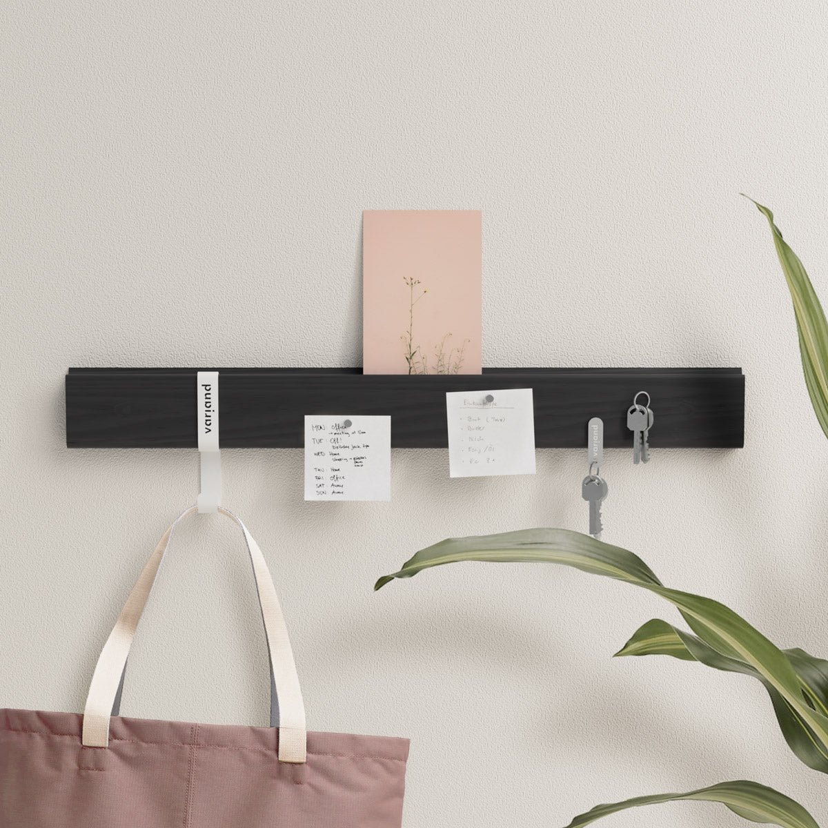 Variand V04 wall rail with magnets 60 cm — black — Variand design | Antifer