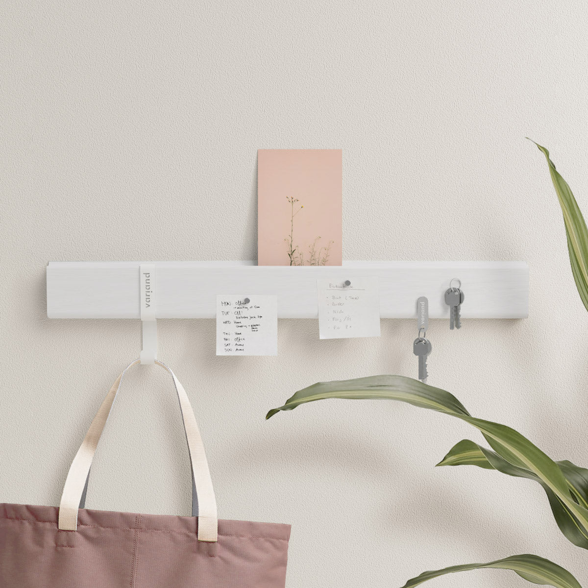 Variand V04 wall rail with magnets 60 cm — white — Variand design | Antifer