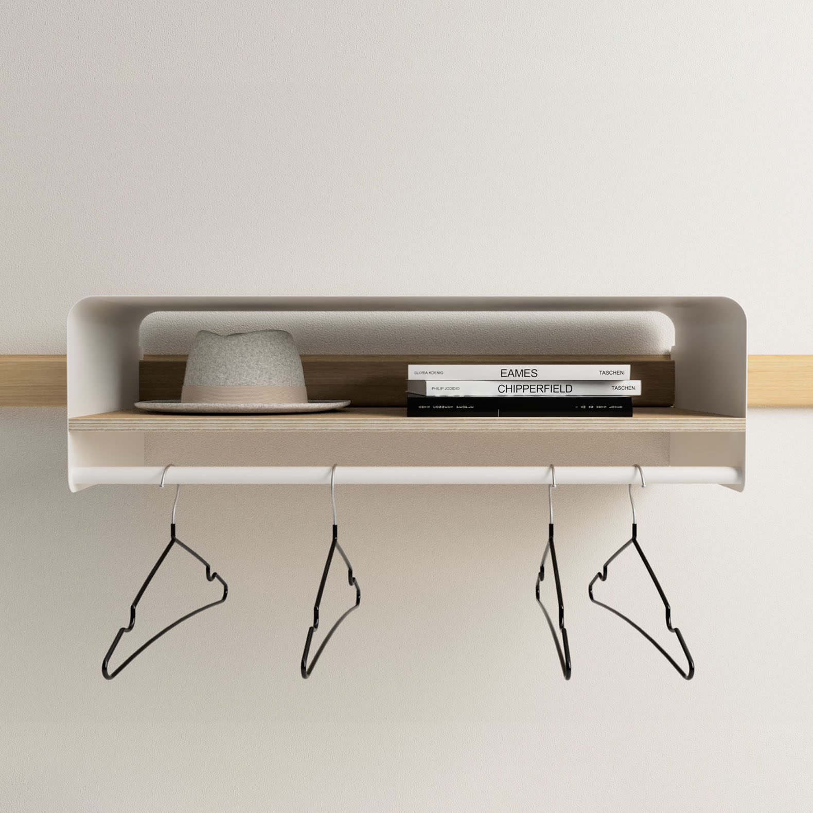 Shelf vestiaire Variand A03 M chêne — modular wood steel | Antifer